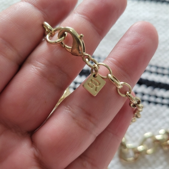 Banana Republic Tortoise & Gold Link Chain Necklace Gorgeous Like New - Picture 7 of 9